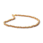 2.5mm Brass Brushed Disc Rondelle Beads 8 inch 126 pieces - Beadsofcambay.com