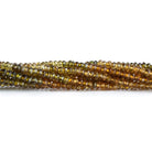 2.5mm Brown Green Tourmaline Faceted Rondelle Beads 13 inch 202 piece - Beadsofcambay.com