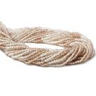 2.5mm Champagne & White Topaz Micro Faceted rondelles 13 inch 154 beads - Beadsofcambay.com