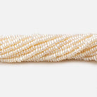 2.5mm Cream White center drilled Baroque freshwater pearls 16 inch 300 pieces - Beadsofcambay.com
