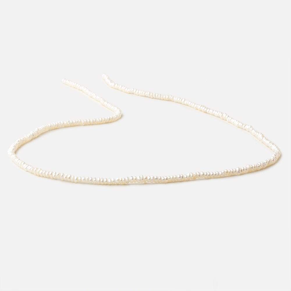 2.5mm Cream White center drilled Baroque freshwater pearls 16 inch 300 pieces - Beadsofcambay.com