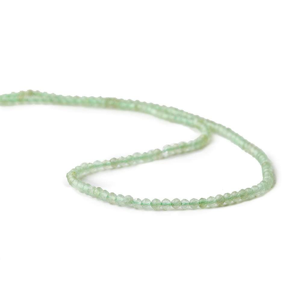 2.5mm Green Aventurine microfaceted round beads 13 inch 150 pieces - Beadsofcambay.com