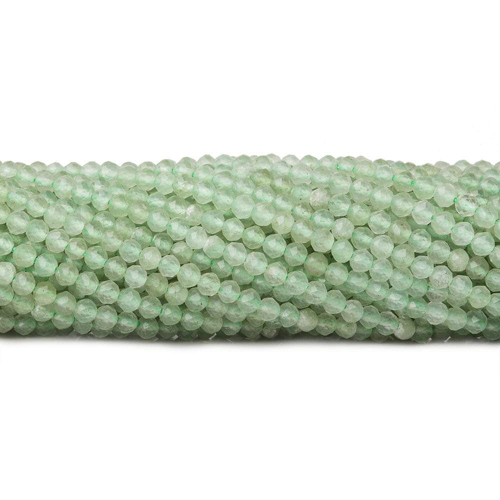 2.5mm Green Aventurine microfaceted round beads 13 inch 150 pieces - Beadsofcambay.com