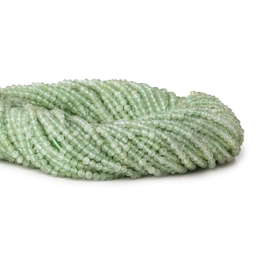 2.5mm Green Aventurine microfaceted round beads 13 inch 150 pieces - Beadsofcambay.com
