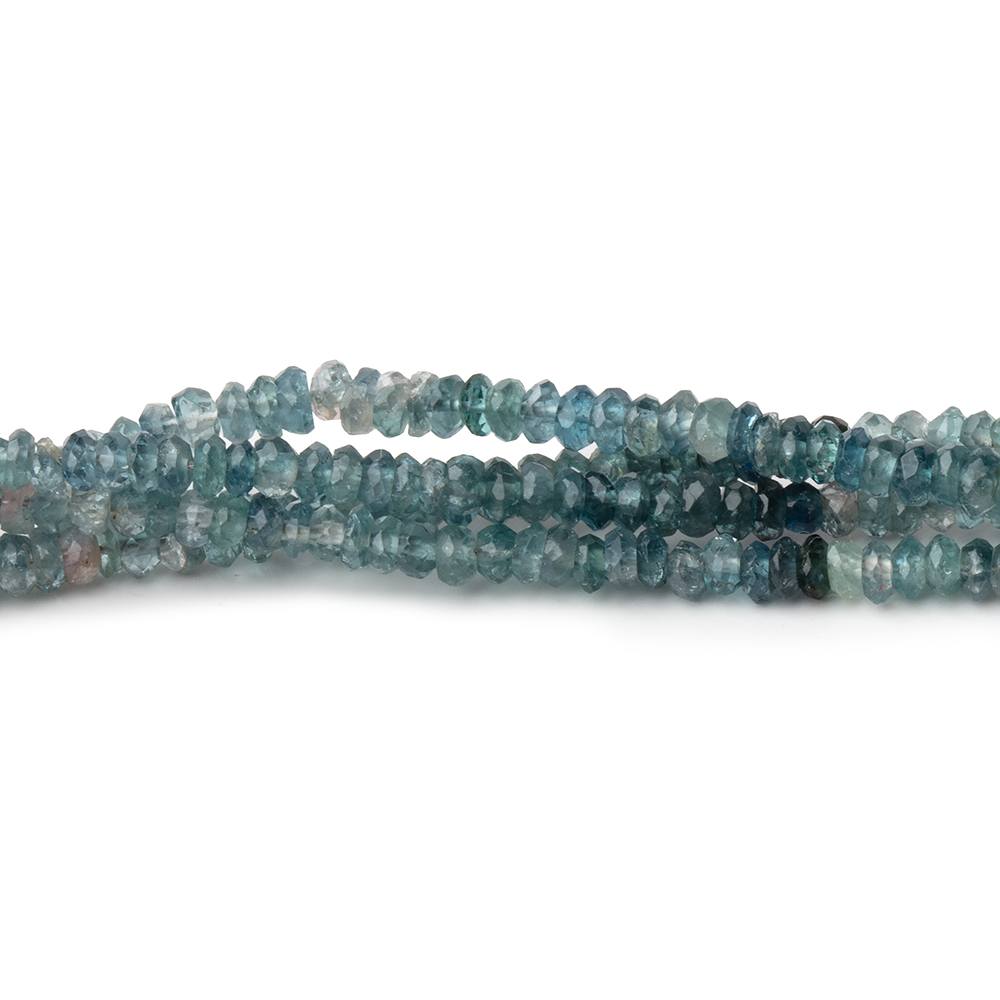 2.5mm Indicolite Tourmaline Faceted Rondelle Beads 13 inch 242 pieces - Beadsofcambay.com