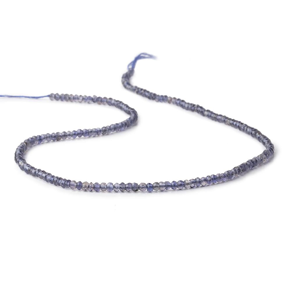 2.5mm Iolite Faceted Rondelle Beads 13.5 inch 200 pieces - Beadsofcambay.com