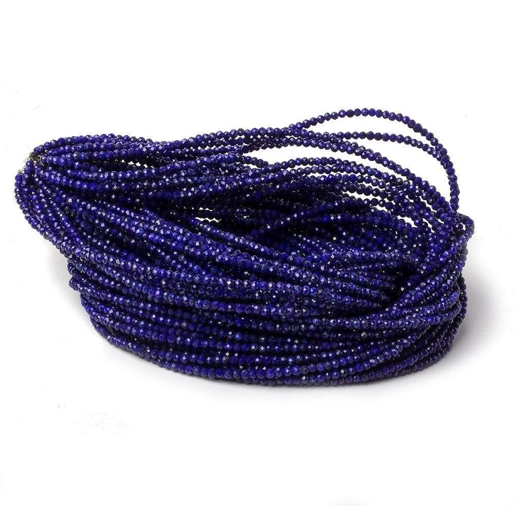 2.5mm Lapis Lazuli MicroFaceted rondelle beads 17 inch 200 pieces - Beadsofcambay.com
