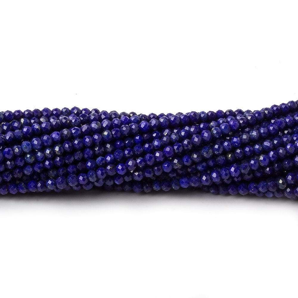 2.5mm Lapis Lazuli MicroFaceted rondelle beads 17 inch 200 pieces - Beadsofcambay.com