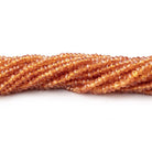 2.5mm Mandarin Garnet Faceted Rondelle Beads 14 inch 200 pieces - Beadsofcambay.com