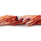 2.5mm Mexican Fire Opal Micro Faceted Rondelle Beads 12.5 inch 170 pieces AA - Beadsofcambay.com