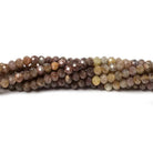 2.5mm Multi Chocolate Sapphire Micro Faceted rondelle beads 13 inch 160 pcs - Beadsofcambay.com