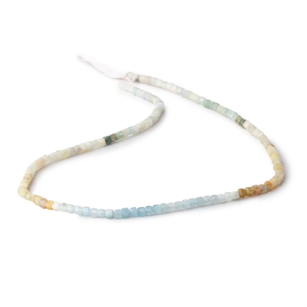 2.5mm Multi Color Beryl Micro Faceted Cube Beads 12.5 inch 128 pieces - Beadsofcambay.com
