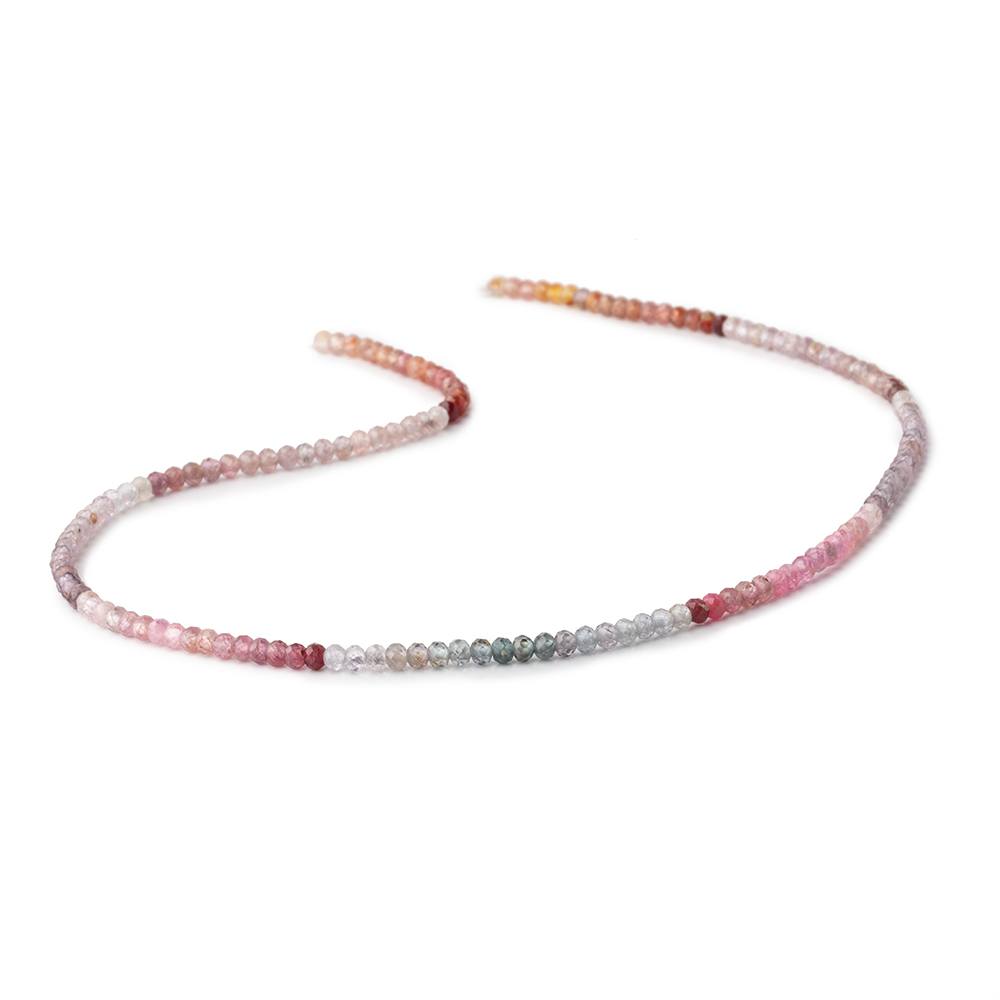 2.5mm Multi Color Spinel Micro Faceted Rondelle Beads 12.5 inch 151 pieces AA - Beadsofcambay.com