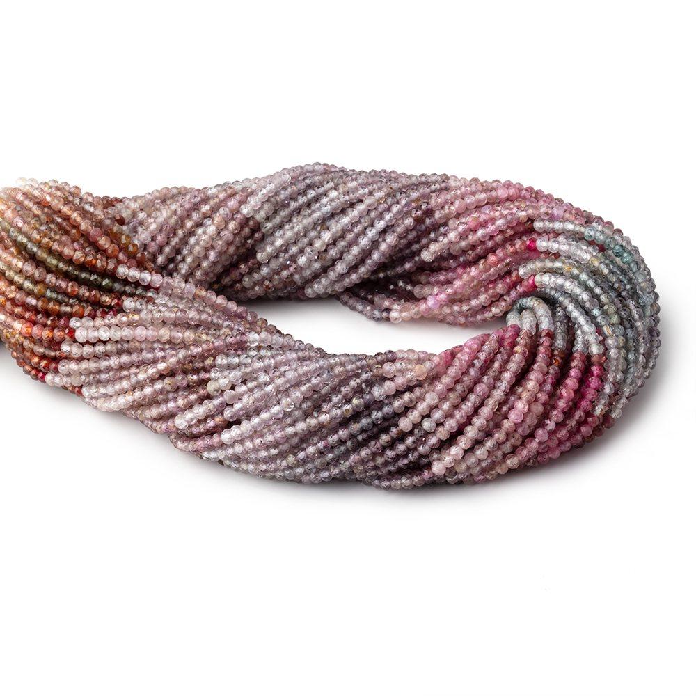 2.5mm Multi Color Spinel Micro Faceted Rondelle Beads 12.5 inch 151 pieces AA - Beadsofcambay.com