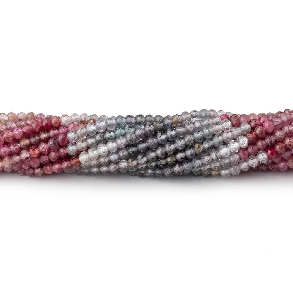 2.5mm Multi Color Spinel Micro Faceted Rondelle Beads 12.5 inch 151 pieces AA - Beadsofcambay.com