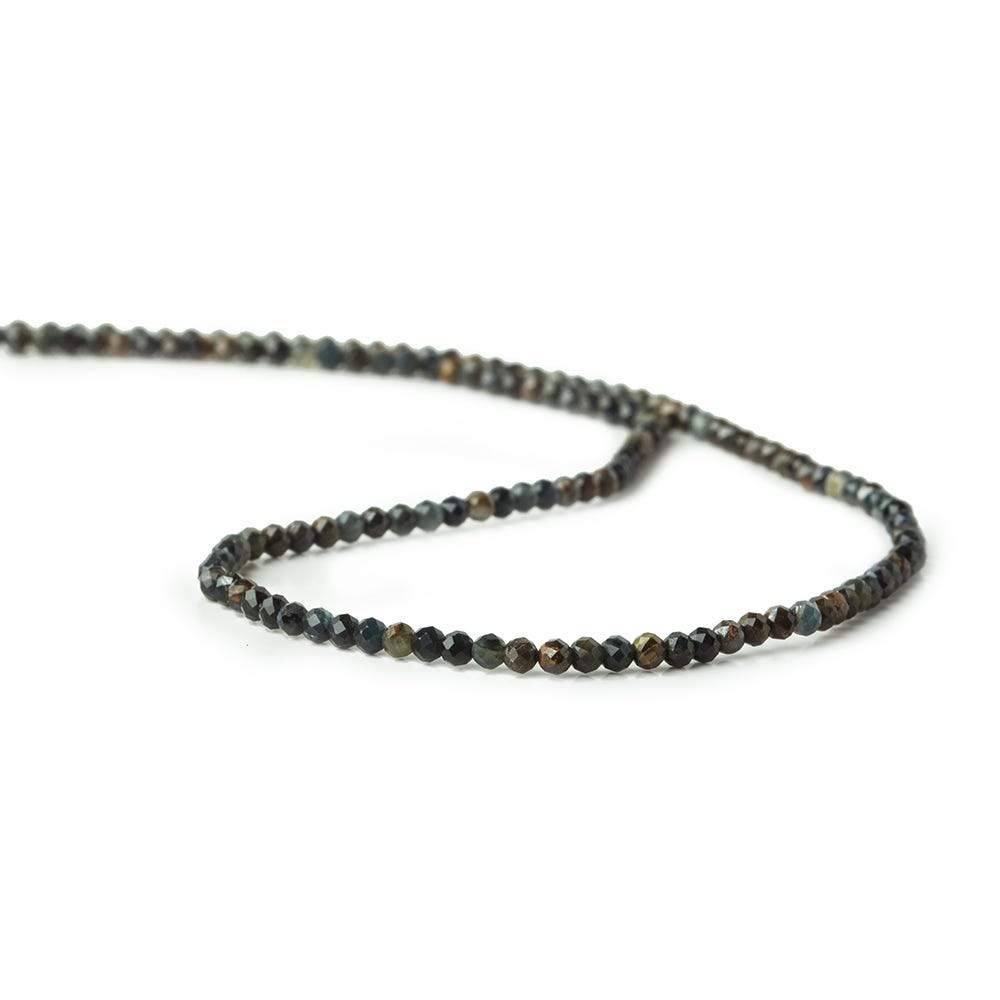 2.5mm Multi Color Tiger's Eye & Tiger Iron microfaceted round beads 13 inch 140 pieces - Beadsofcambay.com