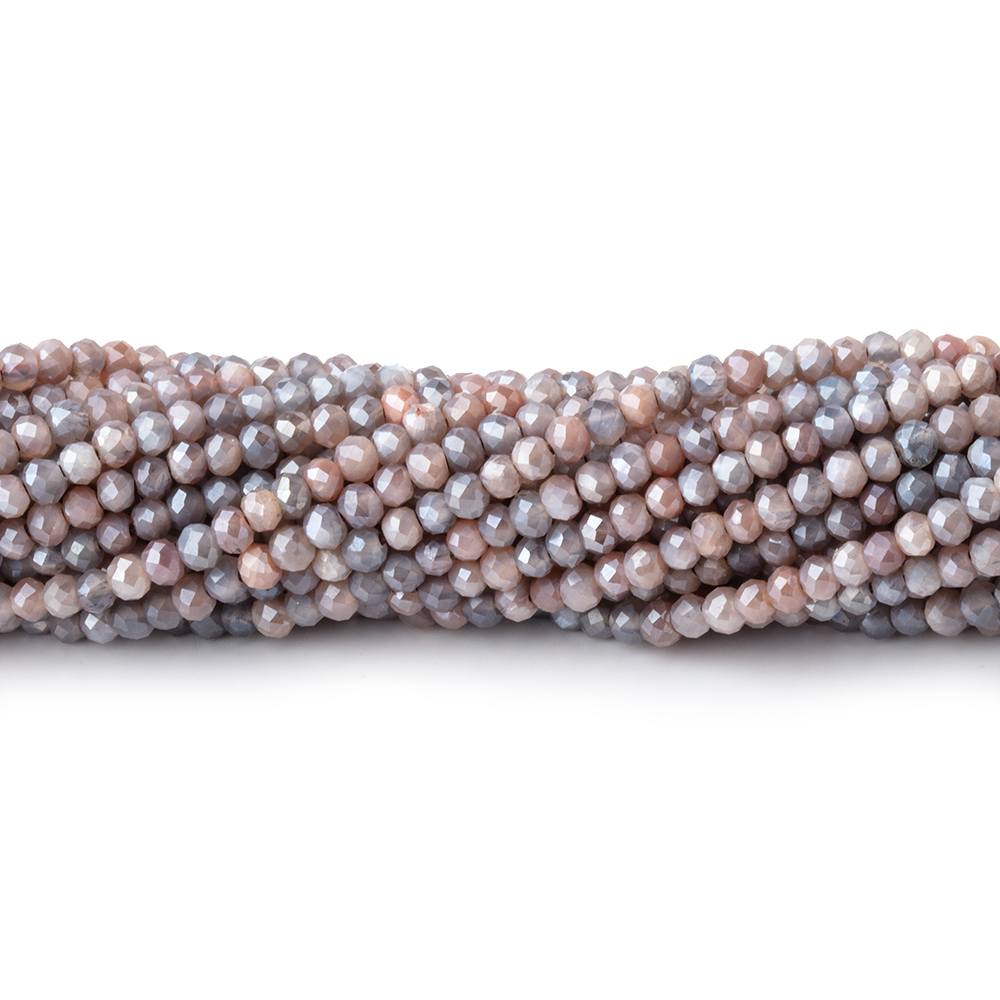 2.5mm Mystic Chocolate Moonstone Micro Faceted Rondelles 12.5 inch 172 Beads - Beadsofcambay.com