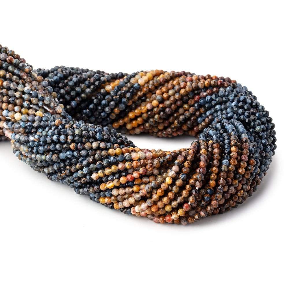 2.5mm Pietersite Micro Faceted Round Beads 12 inch 140 pieces - Beadsofcambay.com