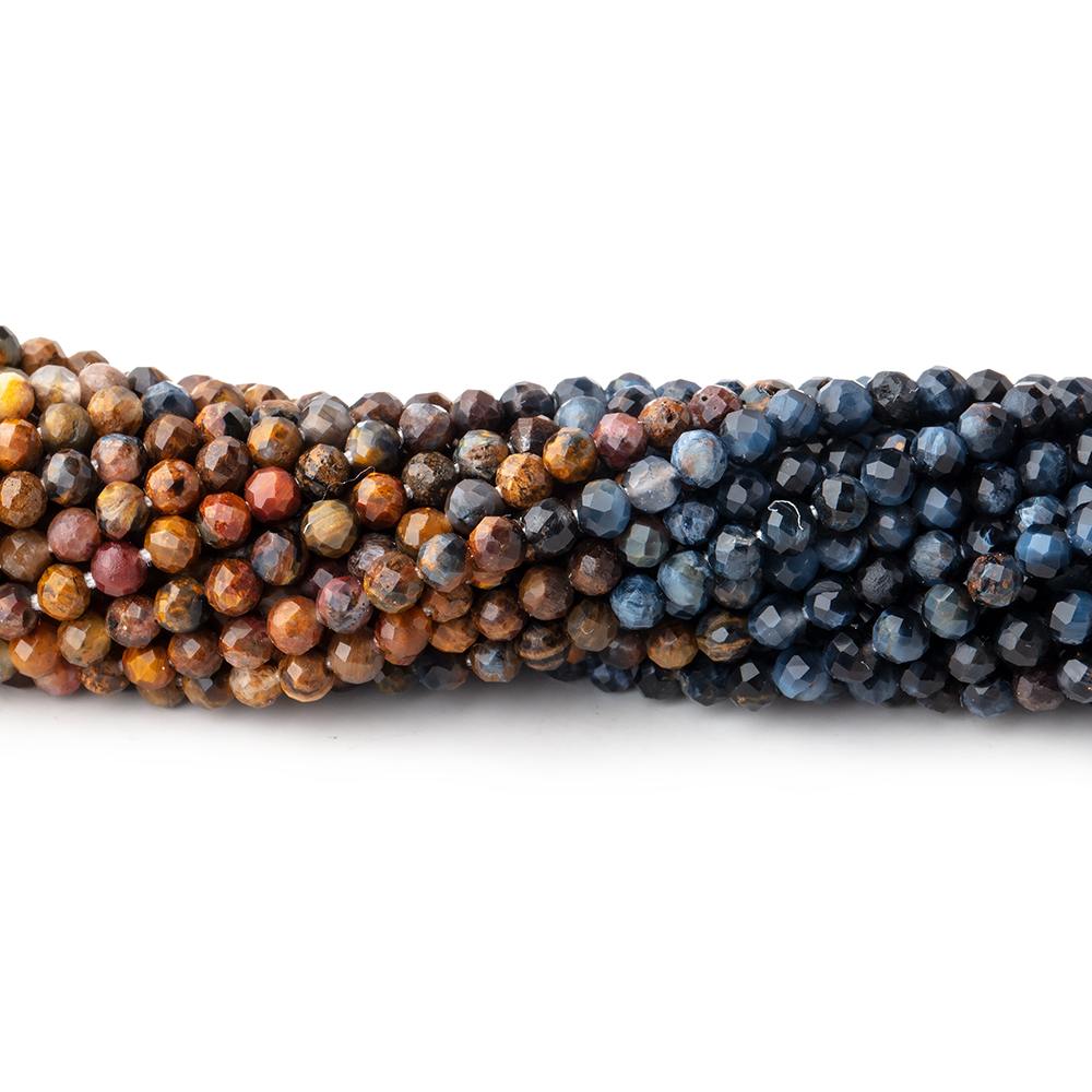 2.5mm Pietersite Micro Faceted Round Beads 12 inch 140 pieces - Beadsofcambay.com
