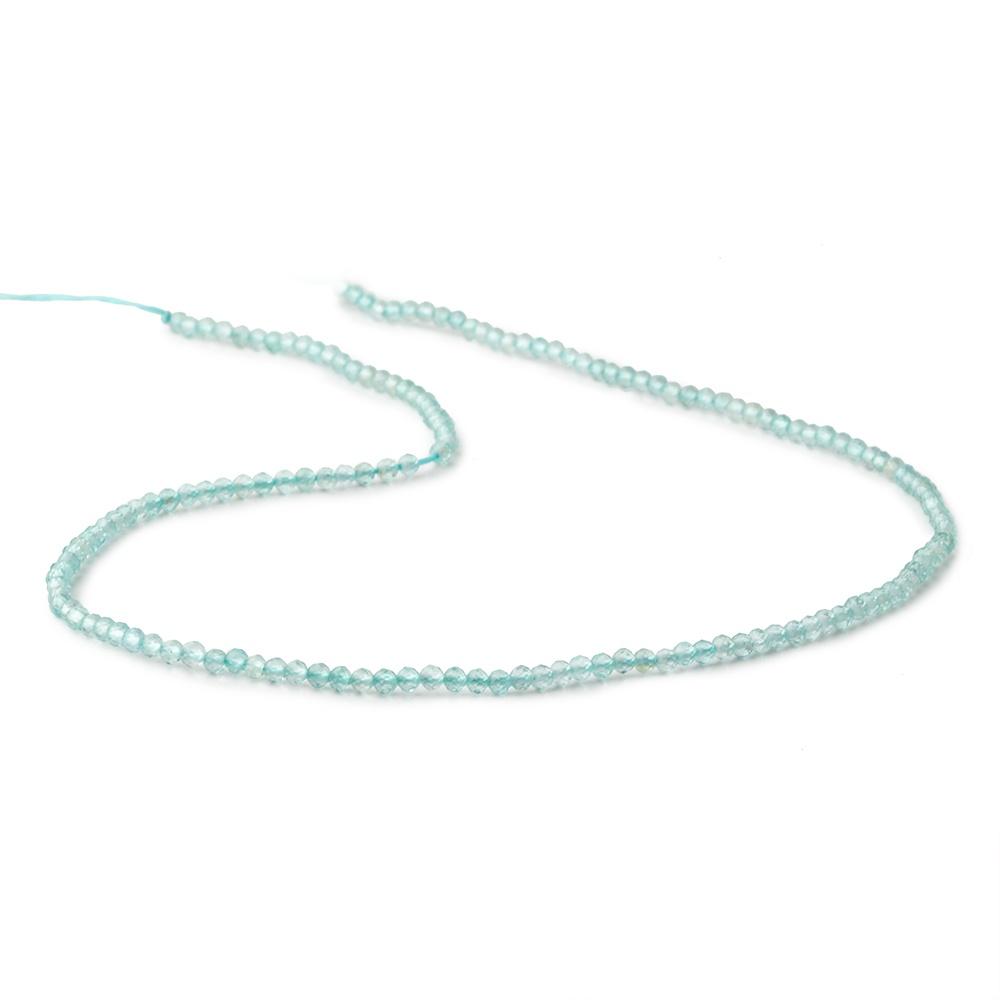 2.5mm Pool Blue Apatite Micro Faceted Rondelle Beads 12.5 inch 157 pieces AA - Beadsofcambay.com