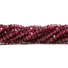 2.5mm Red Spinel Faceted Rondelle Beads 16 inches 255 pieces AA - Beadsofcambay.com
