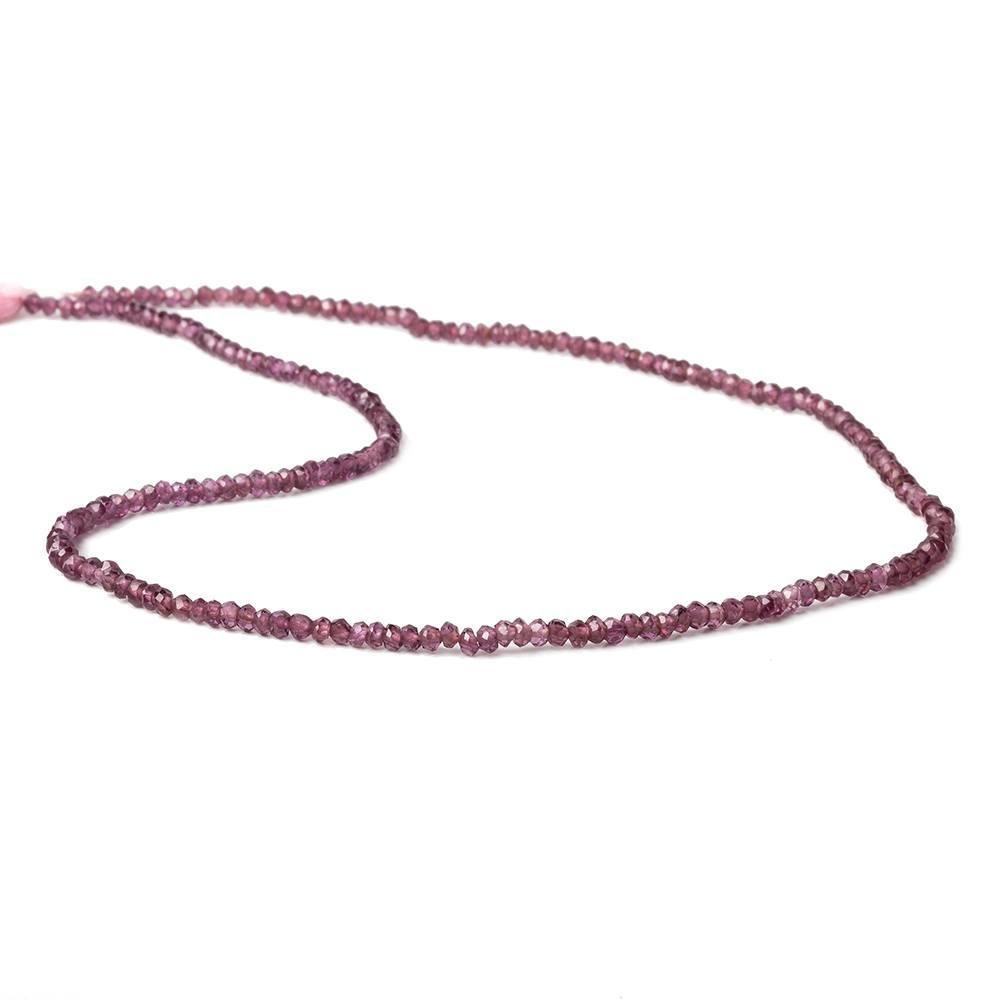 2.5mm Rhodolite Garnet faceted rondelle beads 13.5 inch 234 beads - Beadsofcambay.com