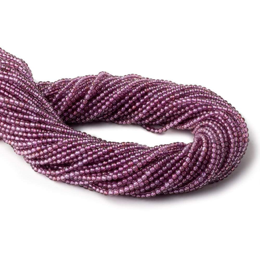 2.5mm Rhodolite Garnet plain round beads 15 inch 165 beads - Beadsofcambay.com