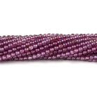 2.5mm Rhodolite Garnet plain round beads 15 inch 165 beads - Beadsofcambay.com