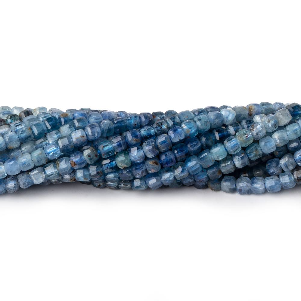 Beadsofcambay 2.5mm Shaded Kyanite Micro Faceted Cube Beads 12.5 inch 128 pieces