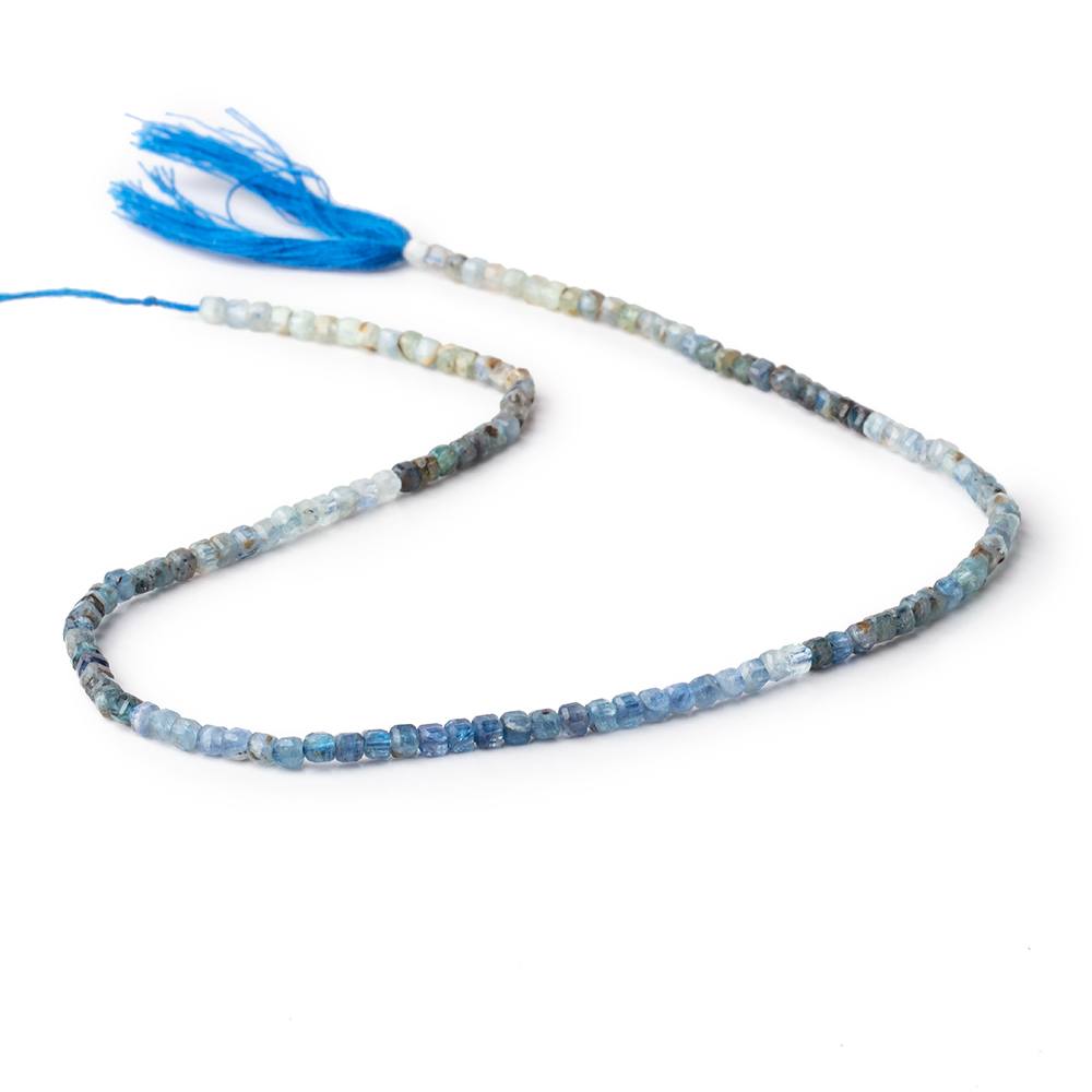 2.5mm Shaded Kyanite Micro Faceted Cube Beads 12.5 inch 128 pieces - Beadsofcambay.com