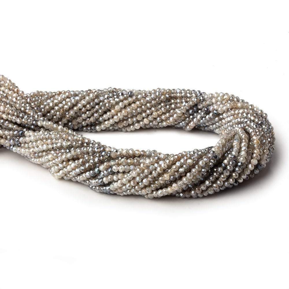 2.5mm Shaded Light Mystic Labradorite micro faceted round beads 13 inch 165 pieces AA - Beadsofcambay.com