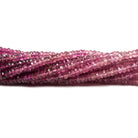 2.5mm Shaded Rubellite Tourmaline faceted rondelle beads 13 inch 210 pieces - Beadsofcambay.com