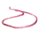 2.5mm Shaded Rubellite Tourmaline faceted rondelle beads 13 inch 210 pieces - Beadsofcambay.com