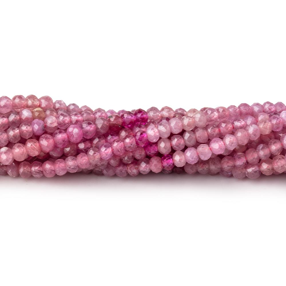 Beadsofcambay 2.5mm Shaded Ruby Micro Faceted Rondelle Beads 12.75 inch 154 pieces