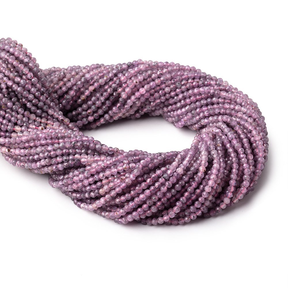 2.5mm Shaded Ruby Micro Faceted Round Beads 12.5 inch 138 pieces - Beadsofcambay.com