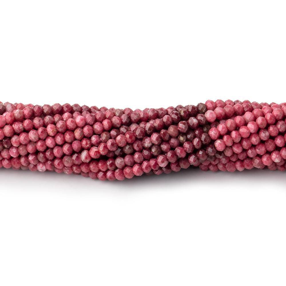 2.5mm Shaded Thulite Micro Faceted Rondelle Beads 12.5 inch 160 pieces - Beadsofcambay.com