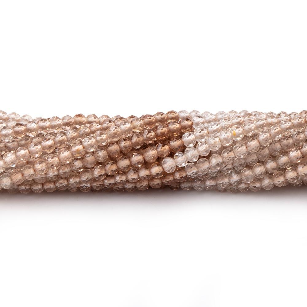 2.5mm Shaded Zircon Micro Faceted Rondelle Beads 12.5 inch 163 pieces AAA - Beadsofcambay.com