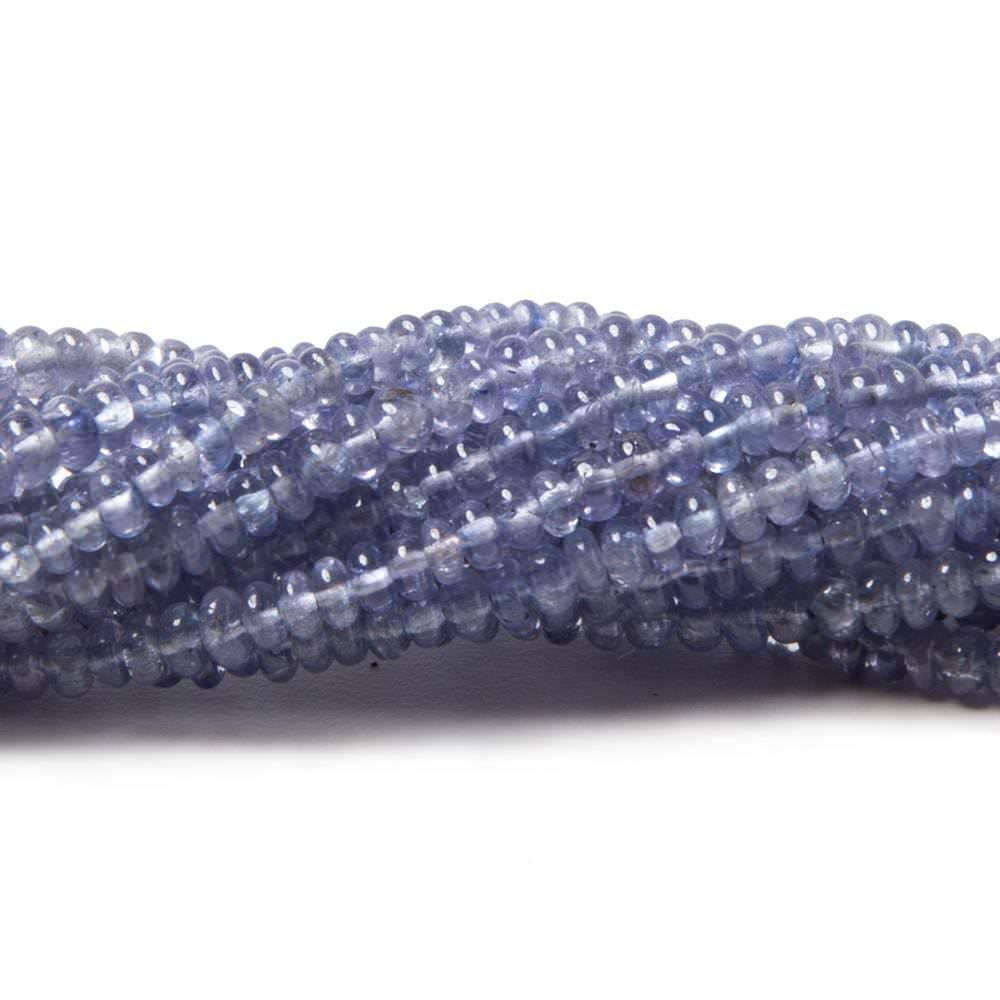 2.5mm Tanzanite Beads Plain Rondelle 13 inch 221 pieces - Beadsofcambay.com