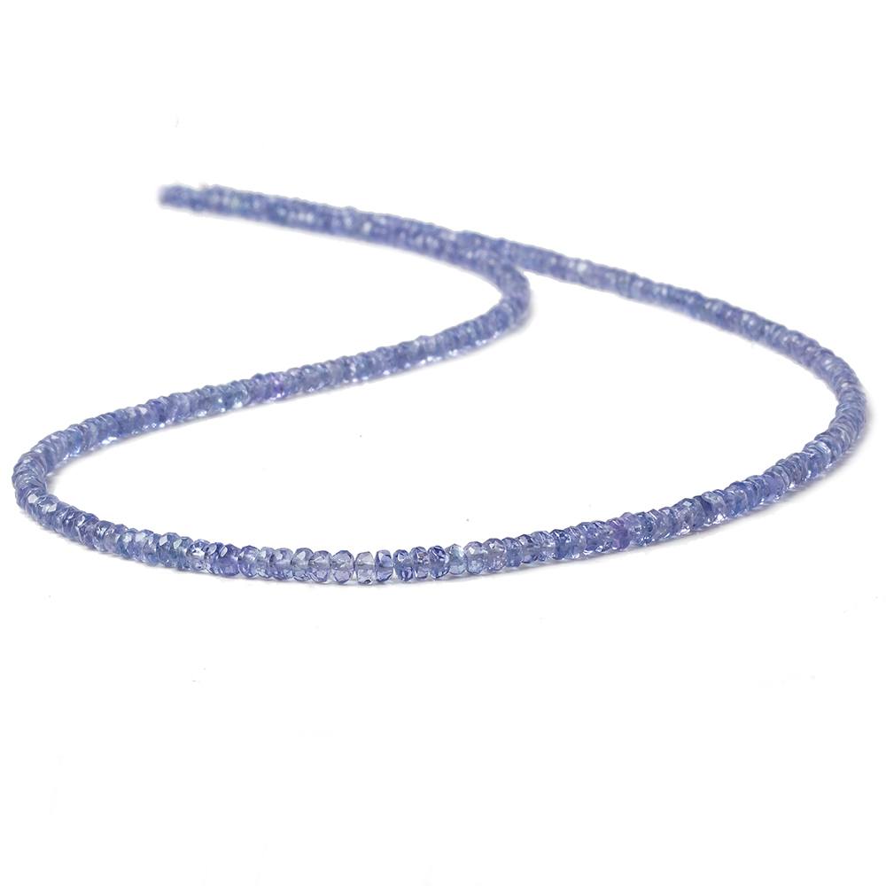 3mm Tanzanite faceted rondelle beads 16.5 inch 242 pieces AA Grade - Beadsofcambay.com