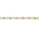 2.5mm Tanzanite faceted rondelle Vermeil Chain by the foot 44 beads - Beadsofcambay.com