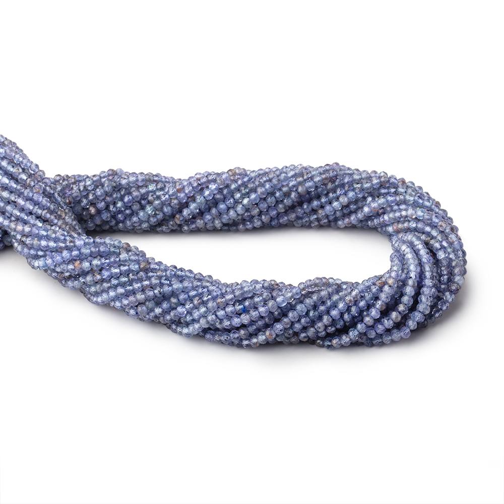 2.5mm Tanzanite Micro Faceted Rondelle Beads 12.5 inch 151 pieces AA - Beadsofcambay.com