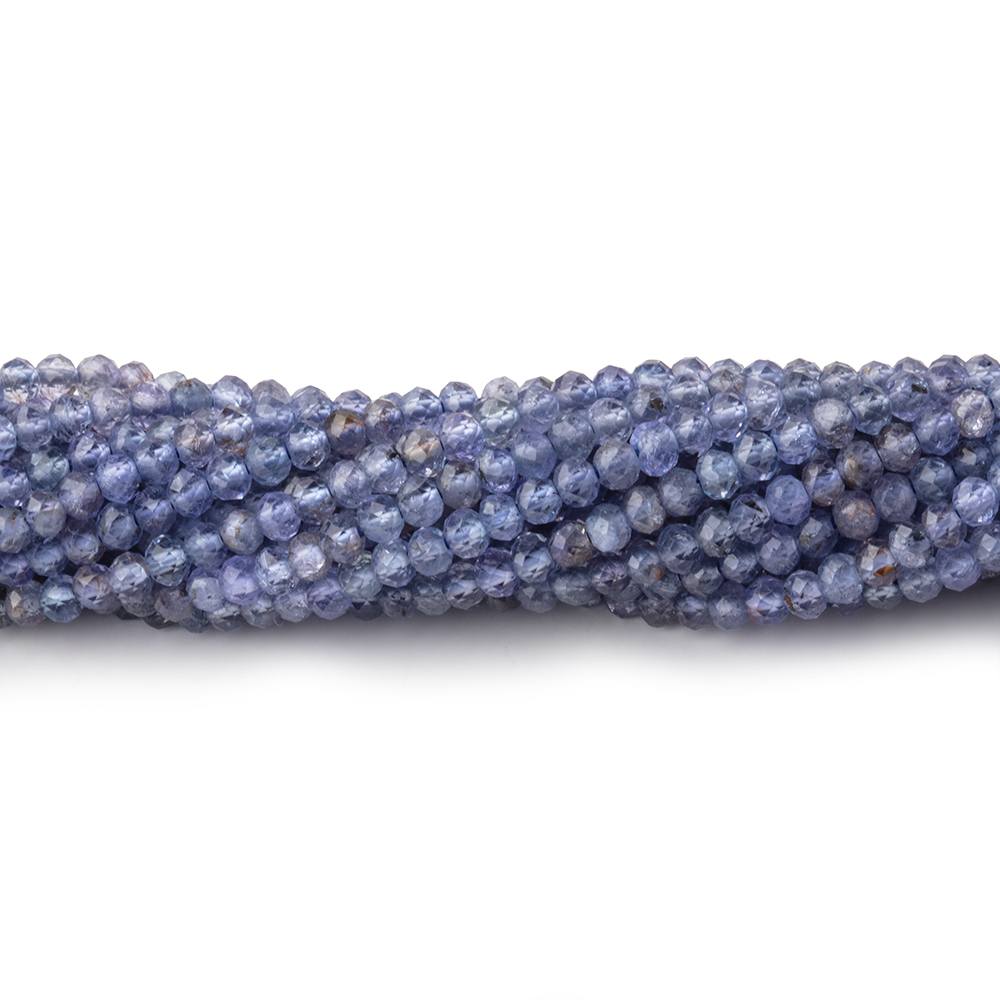 2.5mm Tanzanite Micro Faceted Rondelle Beads 12.5 inch 151 pieces AA - Beadsofcambay.com