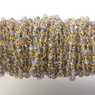 2.5mm Tanzanite Plain Rondelle Vermeil Chain by the foot - Beadsofcambay.com