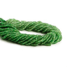2.5mm Tsavorite Garnet Beads Plain Micro-Rondelles 18 inch 384 pieces - Beadsofcambay.com