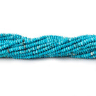 2.5mm Turquoise Howlite Plain Disc Rondelle Beads 14.5 inch 260 pieces - Beadsofcambay.com