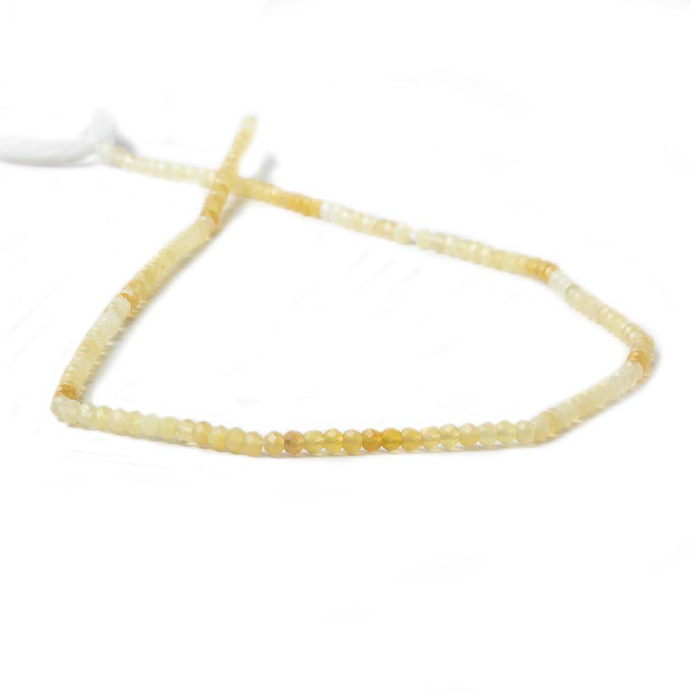 2.5mm Yellow Opal Micro Faceted Rondelle beads 13 inch 159 pieces - Beadsofcambay.com