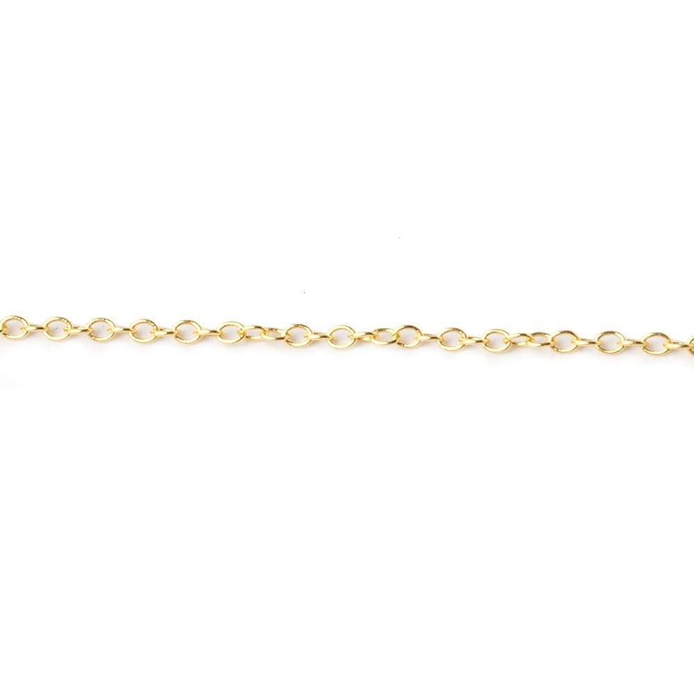 2.5x1.5mm Gold plated Oval Link Chain by the foot - Beadsofcambay.com