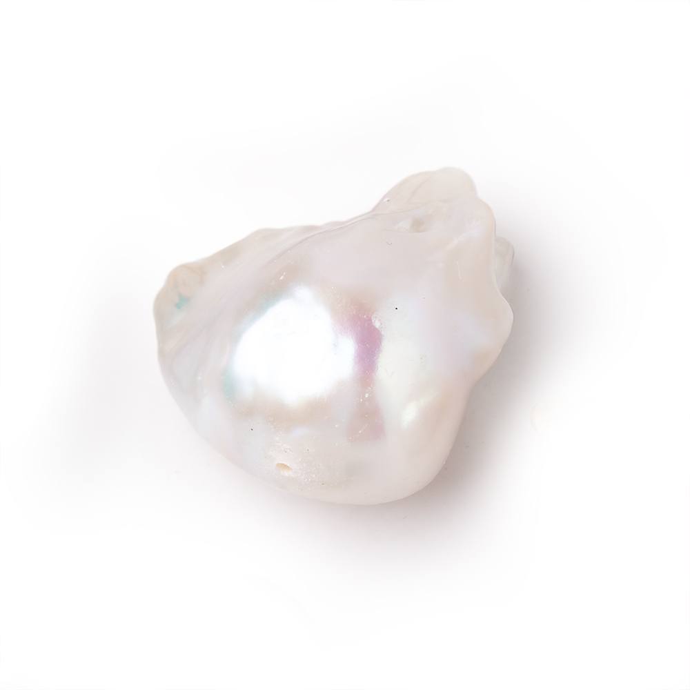 25x16-30x17mm White Ultra Baroque Freshwater Pearl Focal 1 piece AA - Beadsofcambay.com