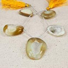 25x16-36x26mm Banana Yellow Agate Drusy Freeform Beads 5 pieces - Beadsofcambay.com