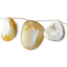 25x16-36x26mm Banana Yellow Agate Drusy Freeform Beads 5 pieces - Beadsofcambay.com